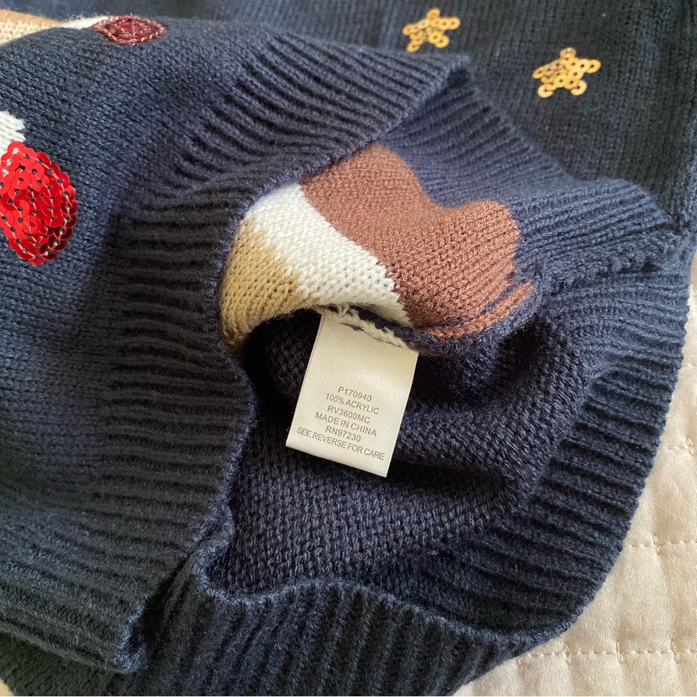 Holiday “Bah, Humpug!” sweater | Navy blue | Small - Picture 8 of 9